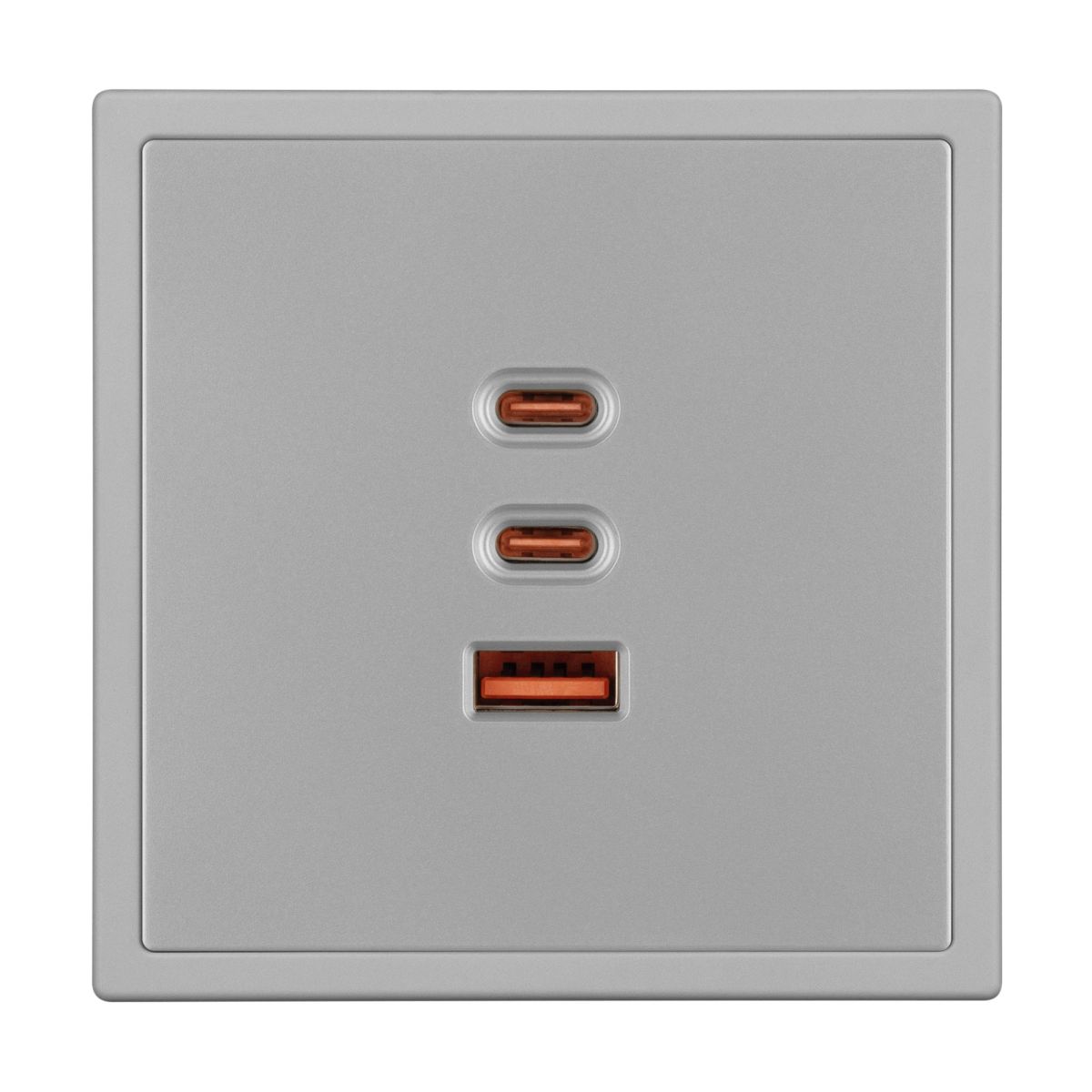 USB Розетка тип А+С+С софт-тач никель Arlight SCT-MUACC-SFPL-FC-IS (65W, QC3) 061838(1)