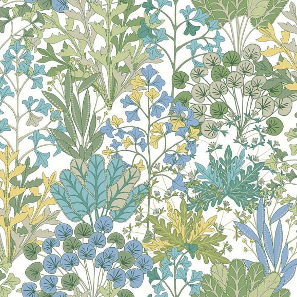 Обои York BL1814 Forest Floor White/Green