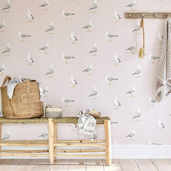 Обои Sanderson 216562 Shore Birds Blush