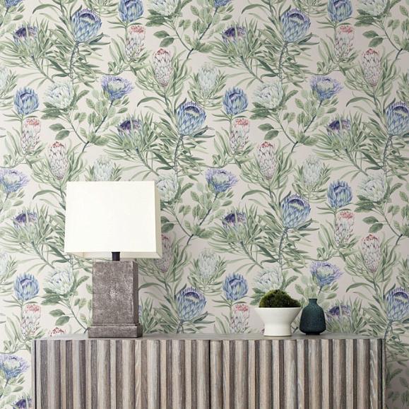Обои York BL1753 Protea Cream/Blue