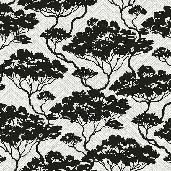 Обои Seabrook JP11700 Nara Bonsai Botanical Strigcloth Ebony