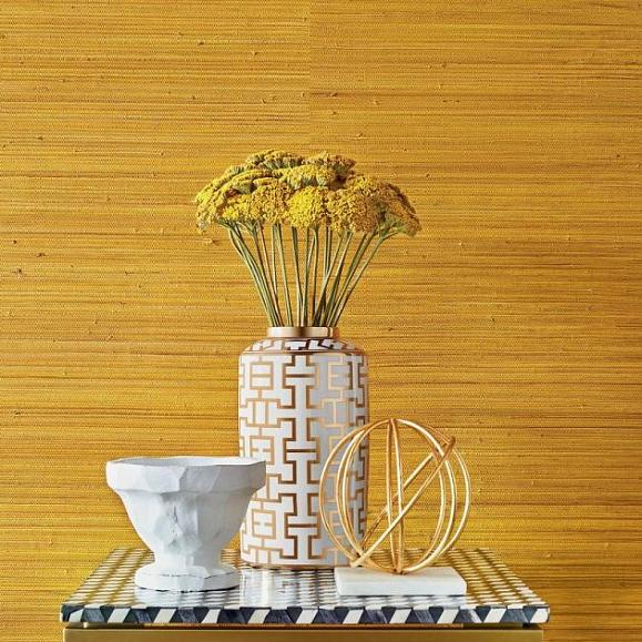 Обои Thibaut T24069 Raffia Palm Yellow