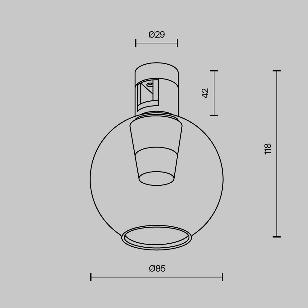 Трековый магнитный светильник Maytoni Bubble TR148-1-3W4K-BS