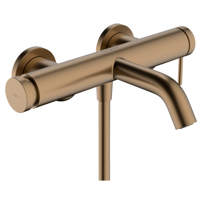 Hansgrohe Tecturis S Однорычажный смеситель для ванны наружного монтажа, цвет: шлифованная бронза