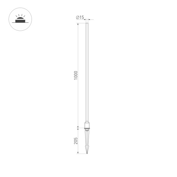 Ландшафтный светильник Arlight KT-Champagne-L1000-3W Warm3000 034167