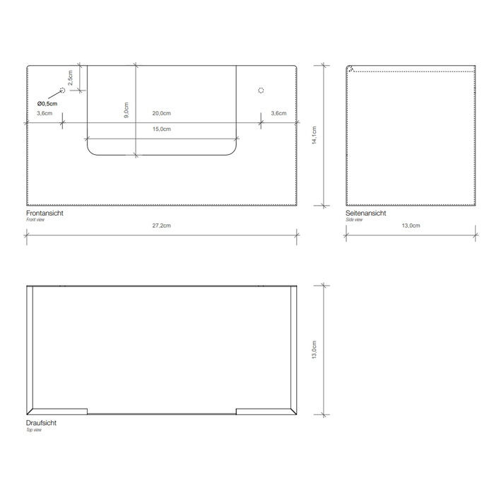 Decor Walther DW 117 Диспенсер для салфеток 27x13x14см, подвесной, цвет: сталь матовая