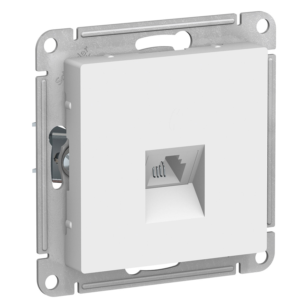 Розетка телефонная RJ11 Systeme Electric AtlasDesign Белый ATN000181