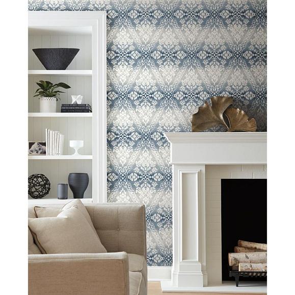 Обои York DM4932 Tudor Diamond Damask Navy