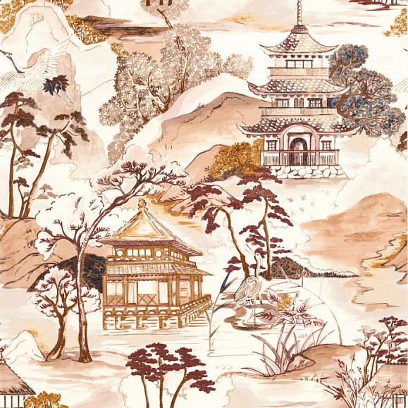Обои Casamance 75310304 Nara Blanc/Garance