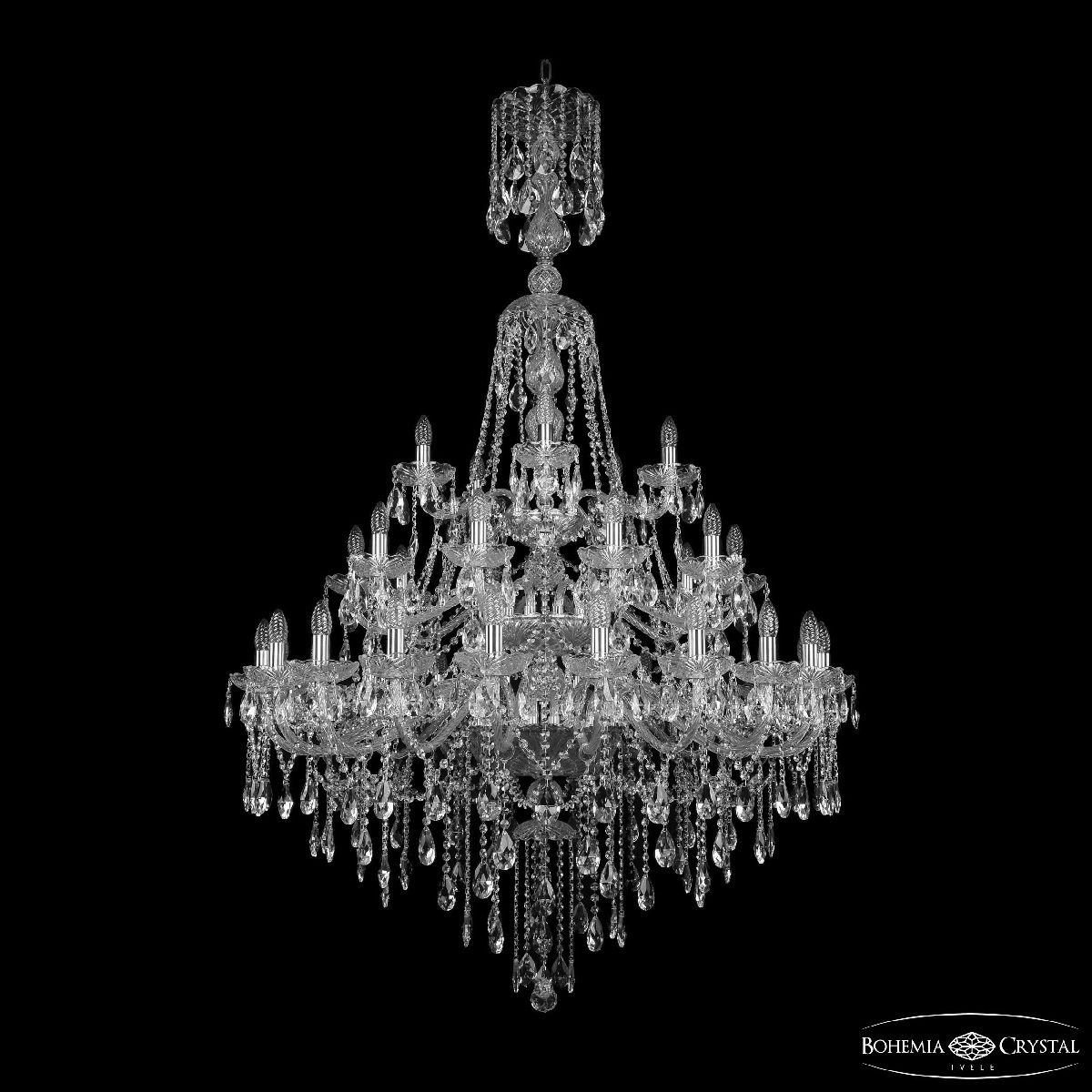 Подвесная люстра Bohemia Ivele Crystal 1415/20+10+5/400/XL-180/3d Ni