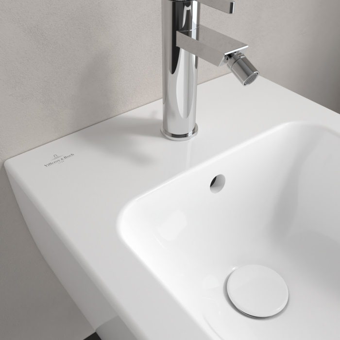 Villeroy&Boch Venticello Биде подвесное 375*560*285, с 1 отв. под смеситель, CeramicPlus, цвет альпийский белый