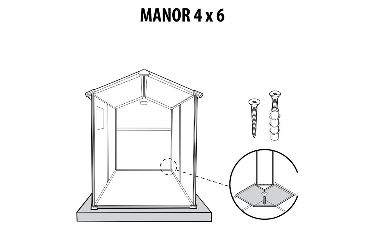 Сарай Keter Manor 4*6 пластиковый