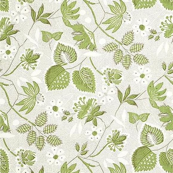 Обои Anna French AT15118 Indienne Hazel Green and Beige