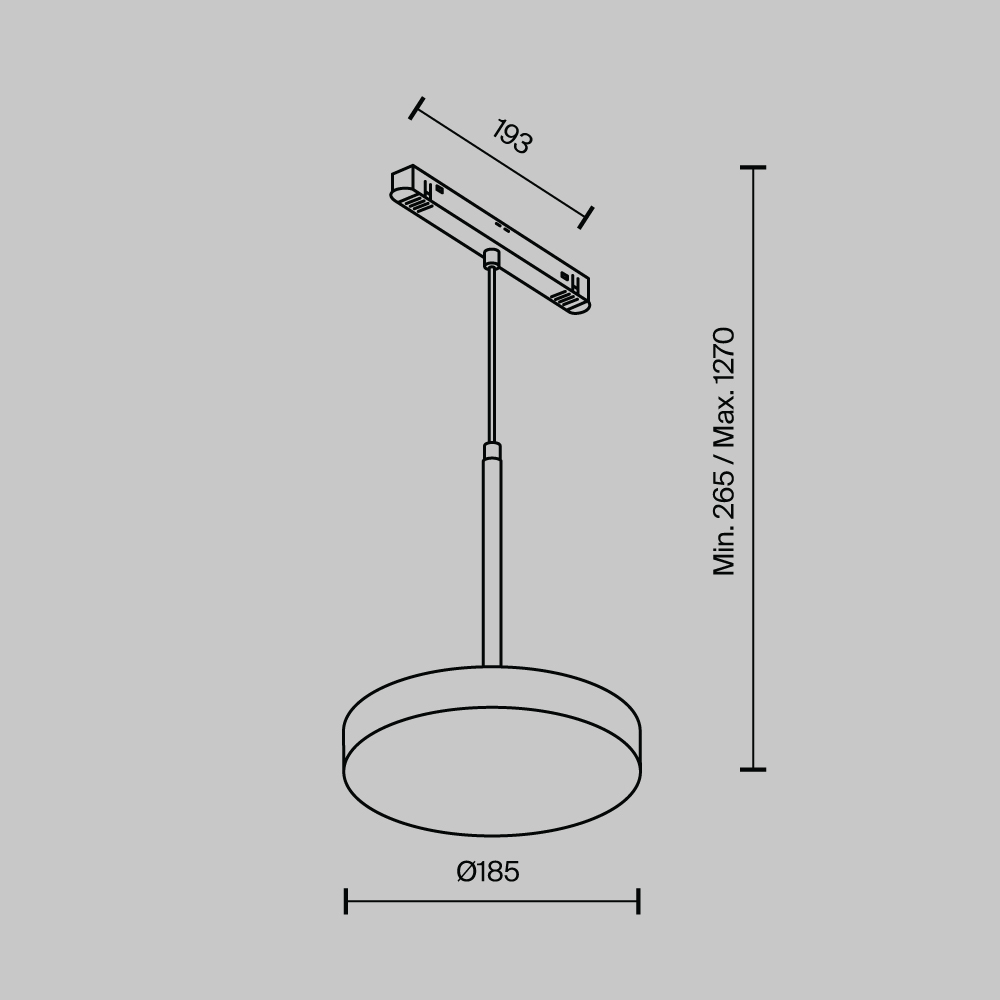 Потолочный светодиодный светильник Maytoni Technical Ceiling Zon C032CL-45W4K-RD-MG