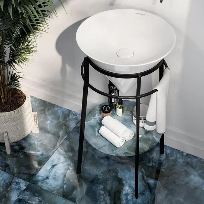 Kerama Marazzi Cono Раковина 44.5х44.5х35см., встраиваемая сверху, без отв., без перелива, цвет: белый глянцевый