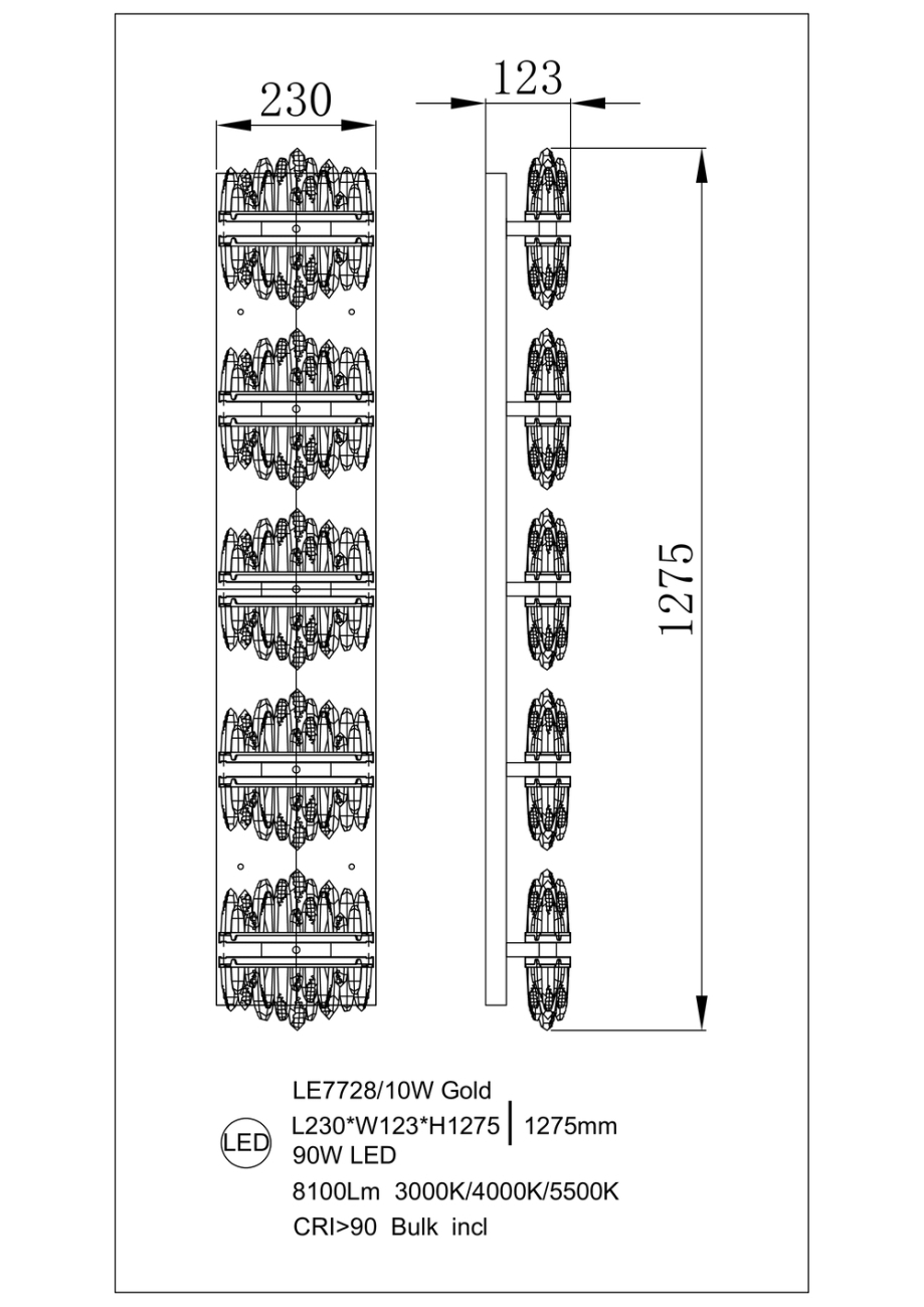 Бра Lara LE7728/10W Gold