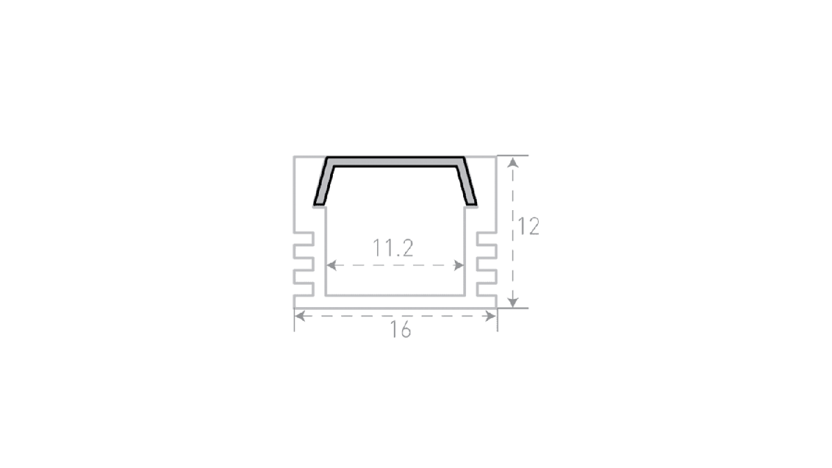 Профиль алюминиевый (комплект) SWG Standard SF-1612-3MT 00-00031954
