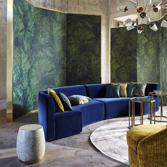 Панно Zoffany 312725 Taisho Lotus Malachite/Lapis