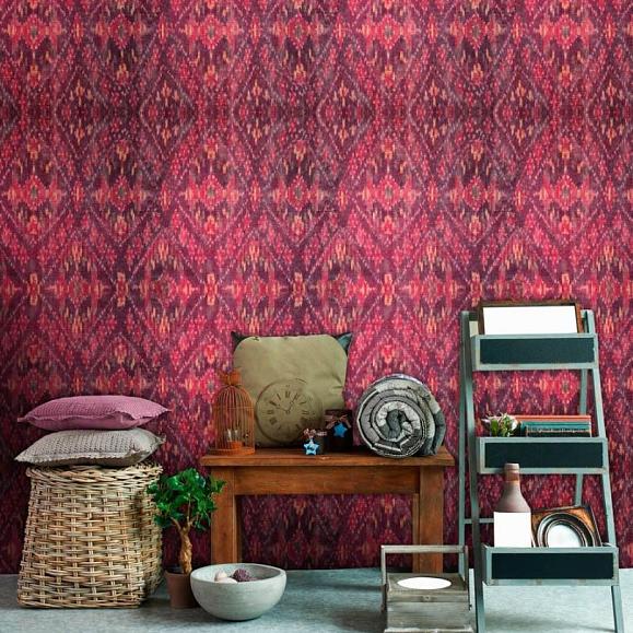 Панно Mind the gap WP20399 Bukhara Burgundy/Red/Yellow