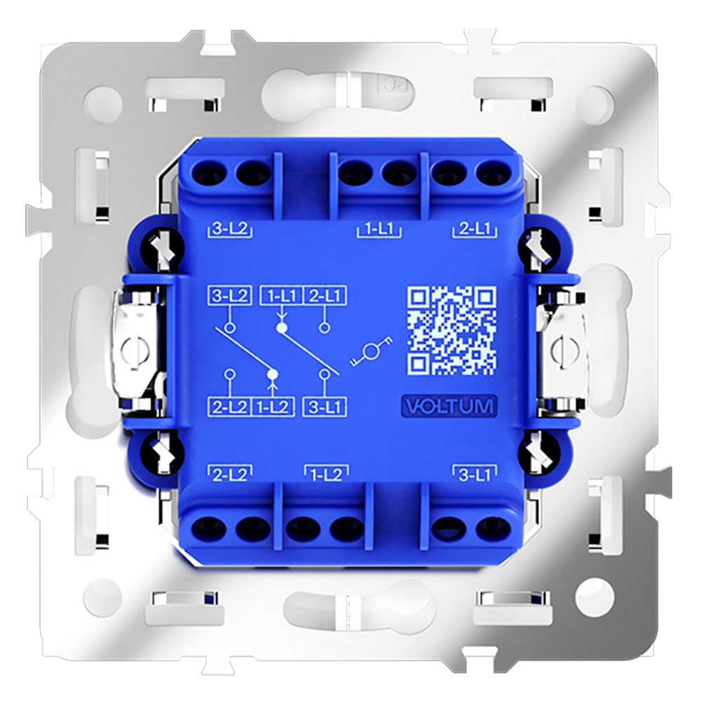 Проходной переключатель двухклавишный Voltum S70 VLS020302 (белый матовый)