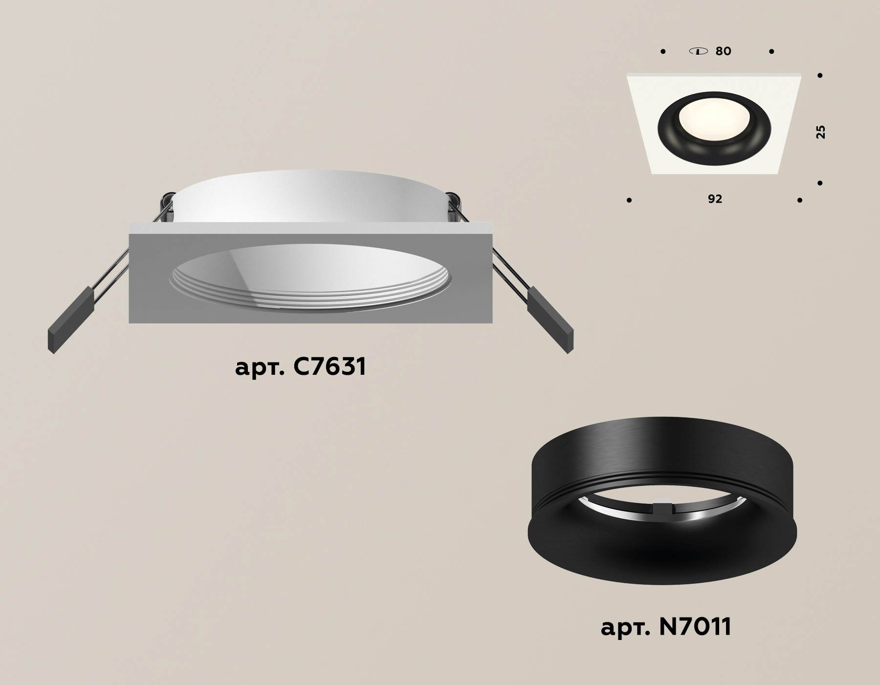 Встраиваемый светильник Ambrella Light Techno XC7631002 (C7631, N7011)