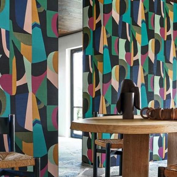 Обои Casamance 75460304 Assemblage Noir/multico