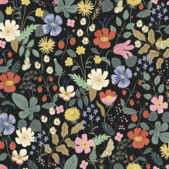 Обои York RP7355 Strawberry Fields Black