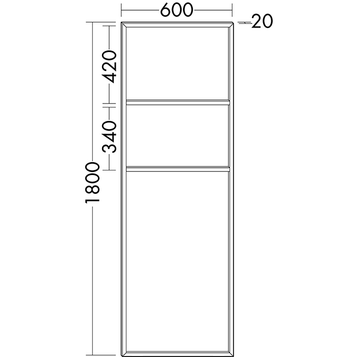 Burgbad Coco Стеллаж для полотенец 60x180 см, цвет: черный