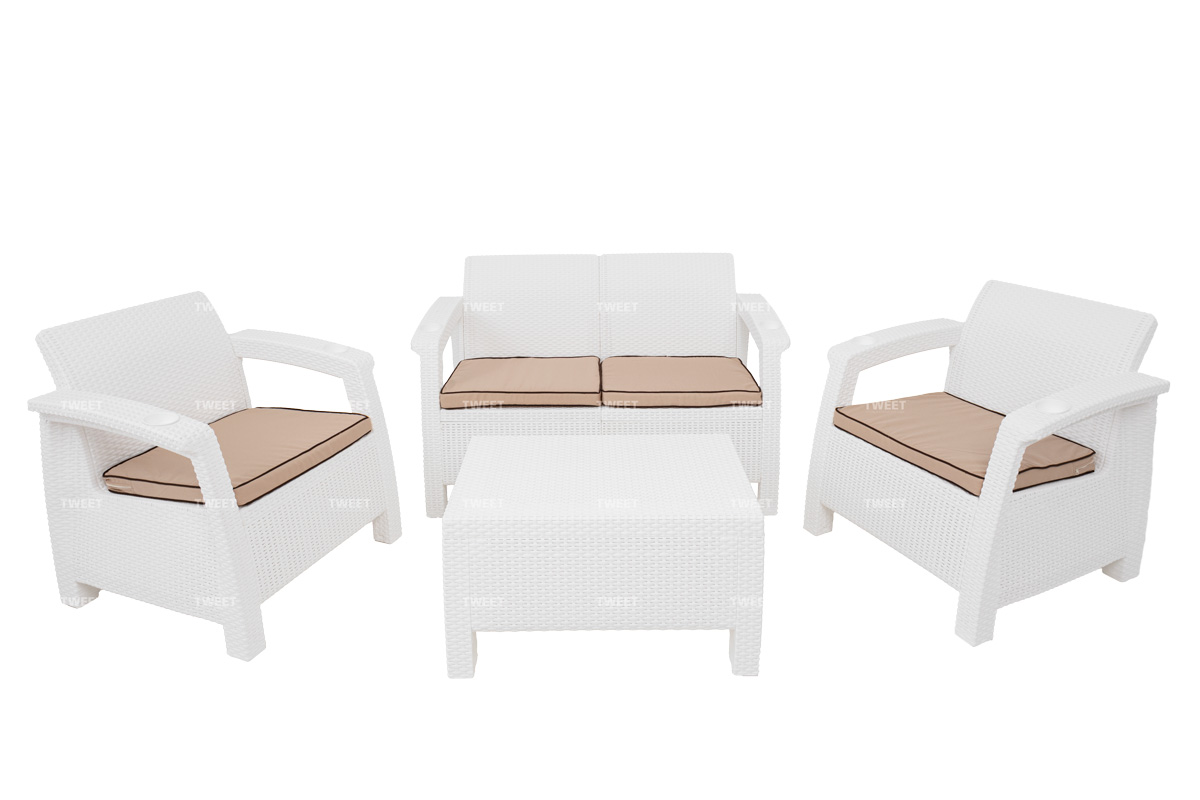 Комплект уличной мебели TWEET Terrace Set, белый