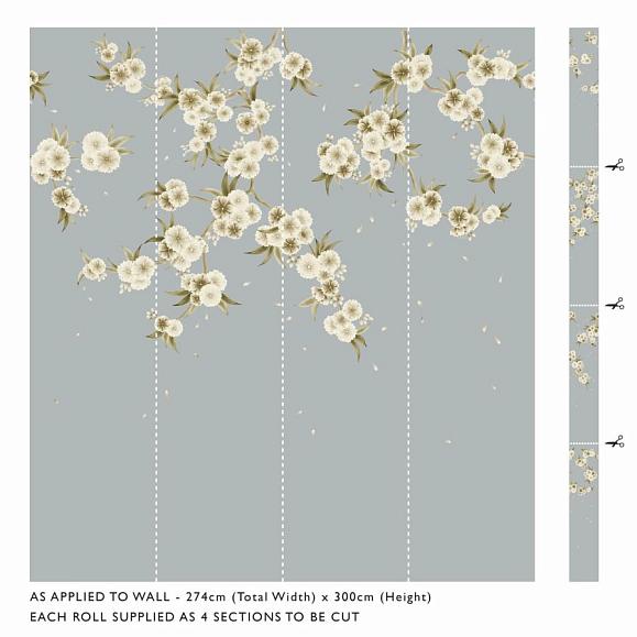 Панно Harlequin 112888 Rosa Feather Grey/ Paper Lantern/Oyster