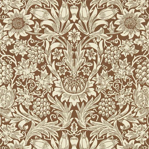Обои Morris 216961 Sunflower Chocolate/Cream