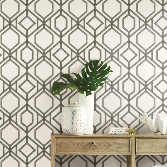 Обои York TC2635 Sawgrass Trellis White/Taupe