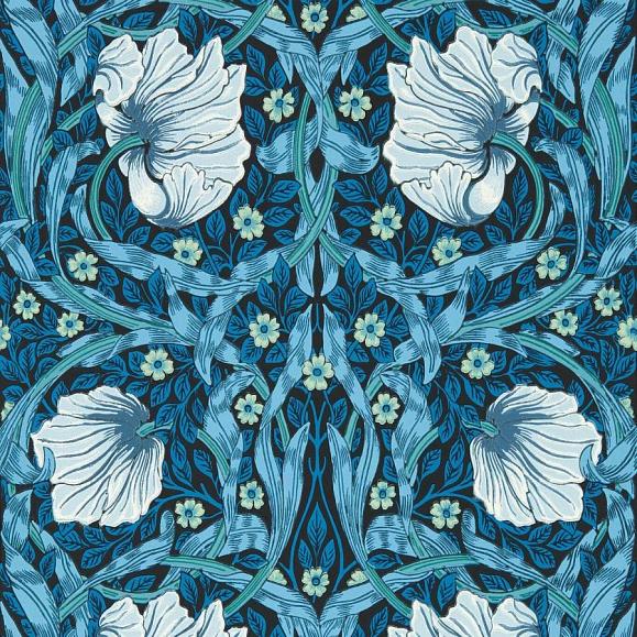 Обои Morris 217331 Pimpernel Midnight/Opal