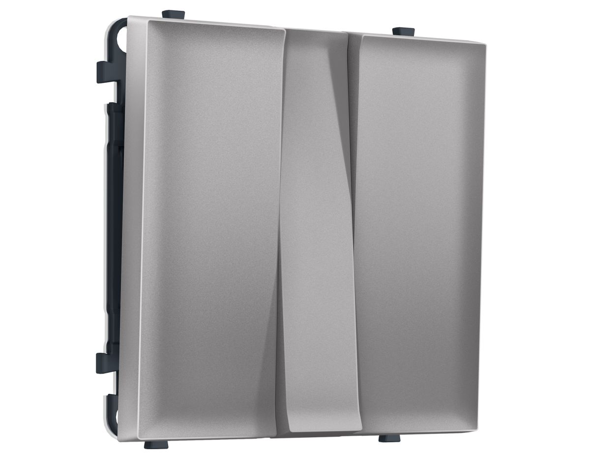 Комплект механизма 3-кл выключателя SIGMA Сталь матовый 10A-250V QUANT PRO Ambrella Volt MS505010 (SP5050, PR133)