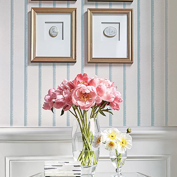 Обои Thibaut T10258 Notch Stripe Slate Blue
