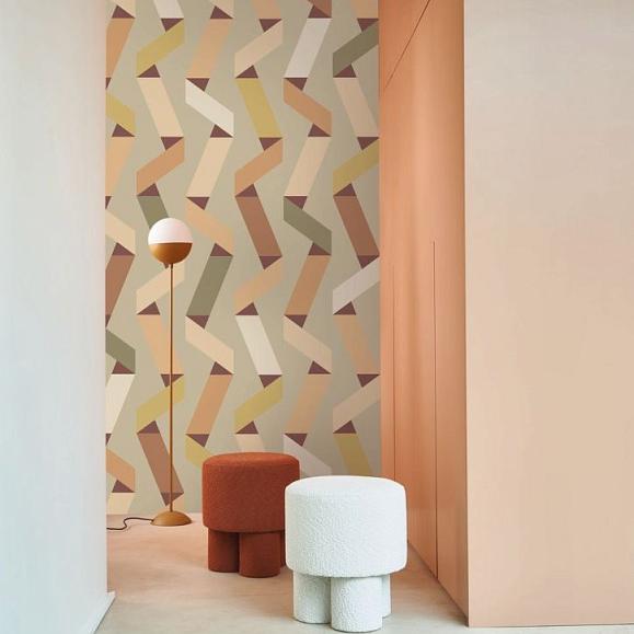 Обои Casadeco 200643663 Ribbon Game Terracotta