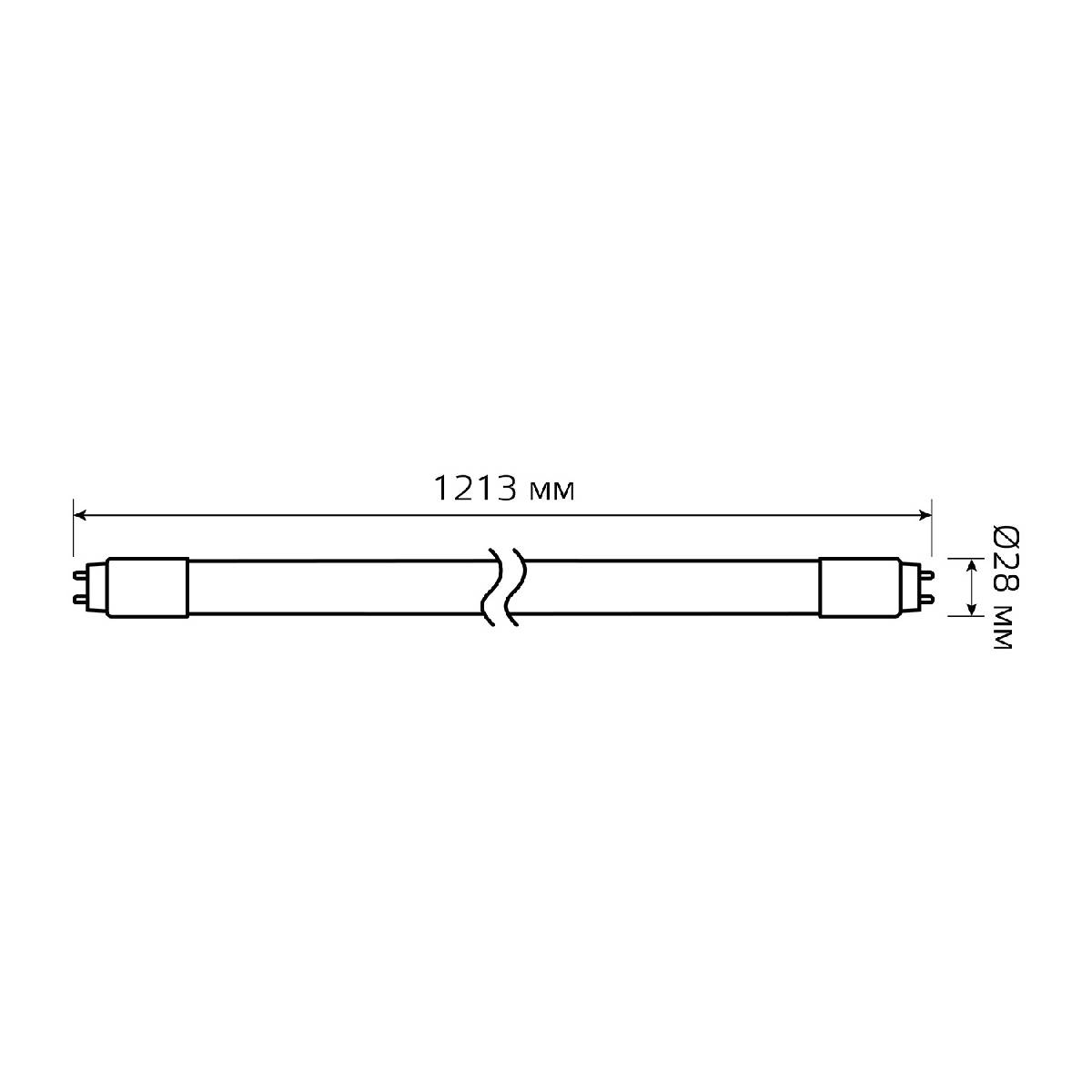 Лампа светодиодная Gauss G13 24W 6500К матовая 93034