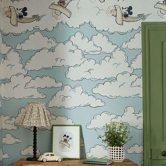 Панно Sanderson 217292 Mickey In The Clouds Sea Salt
