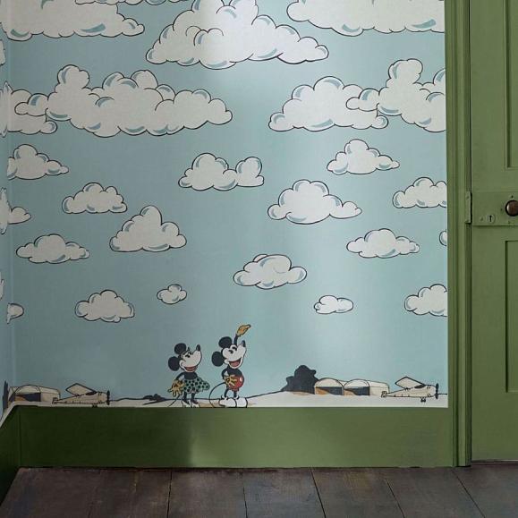 Панно Sanderson 217292 Mickey In The Clouds Sea Salt