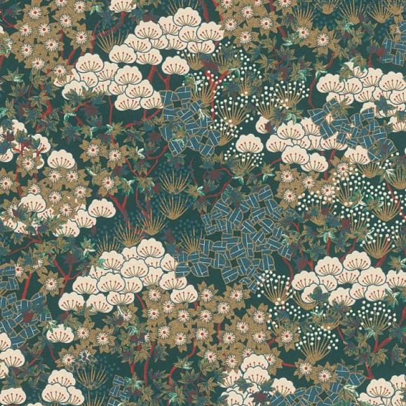 Обои Emil & Hugo 295145 Yuzen Emerald&Gold