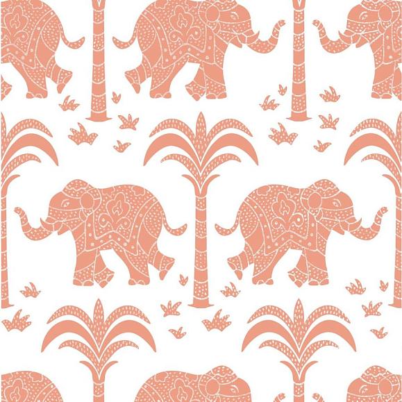 Обои Thibaut T16203 Elephant Coral