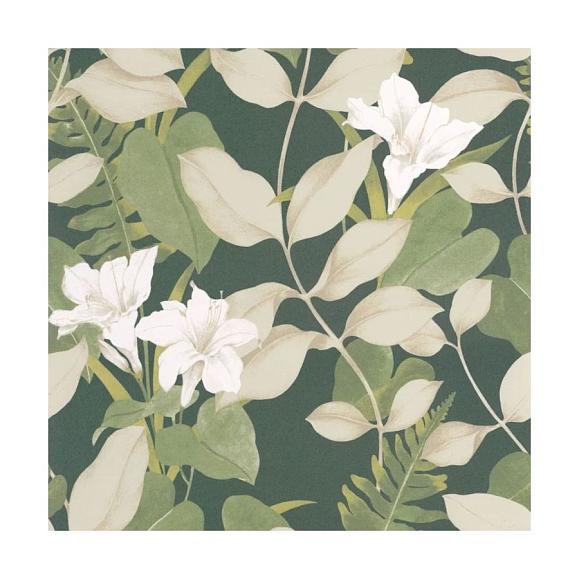 Обои Casadeco 200267808 Royal Lily Argile verte