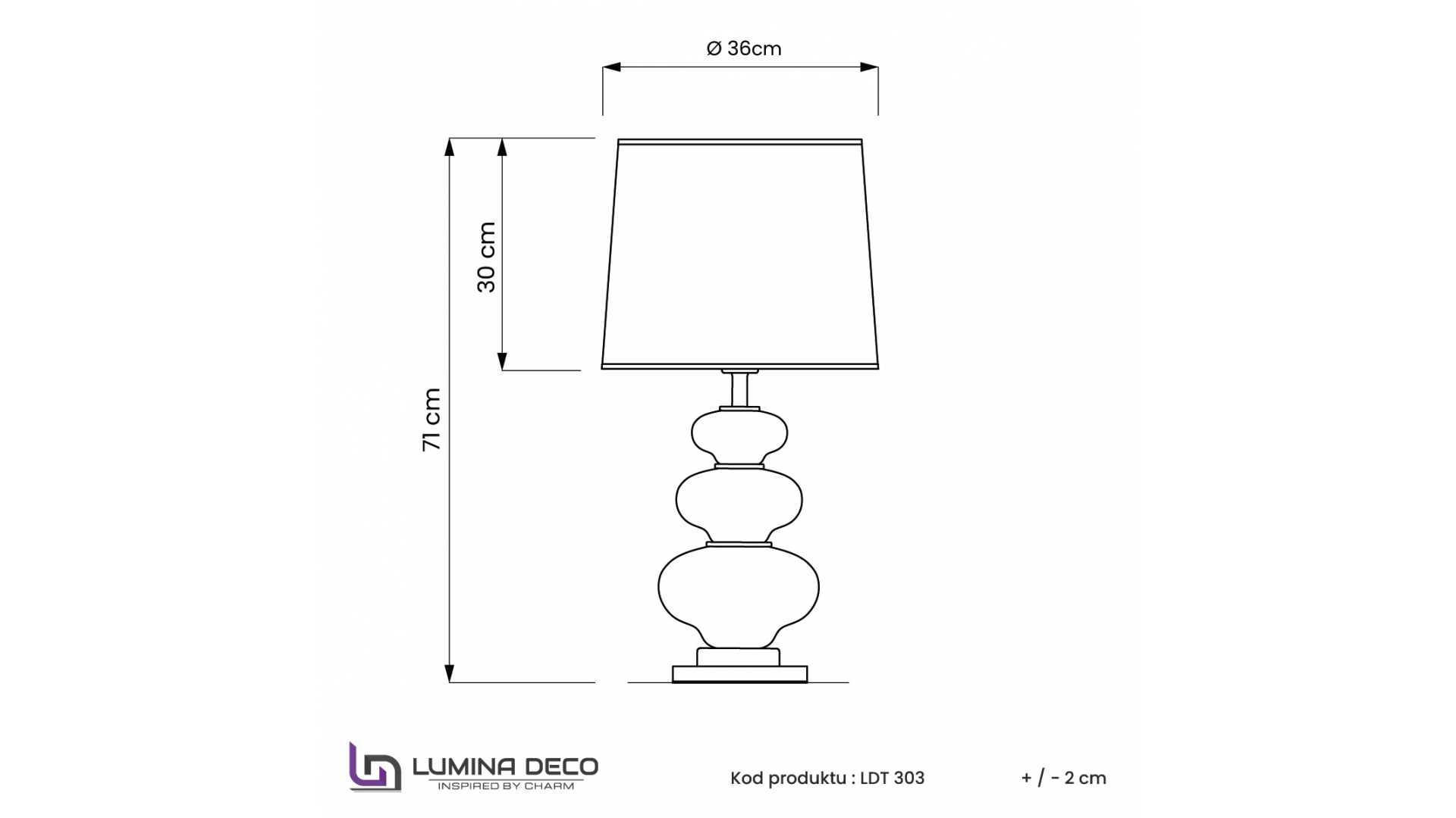 Настольная лампа Lumina Deco Briston LDT 303 CHR+BK