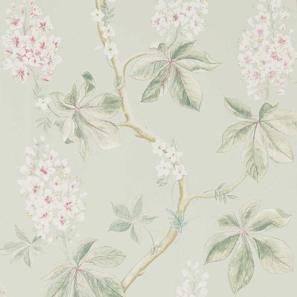 Обои Sanderson DWOW215710 Seaspray/Peony Chestnut Tree