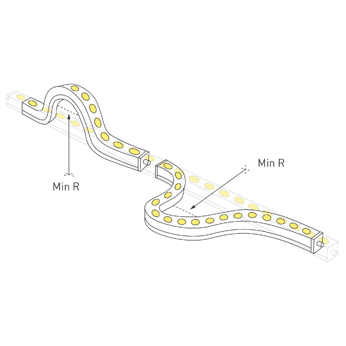 Грейзер Arlight THOR-3D-A24-25x27mm 24V Warm3000 (24 W/m, IP65, 1m, wire x2) 045254