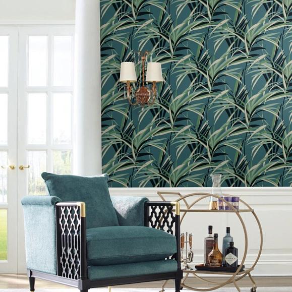 Обои York TC2607 Tropical Paradise Green/Dark Teal