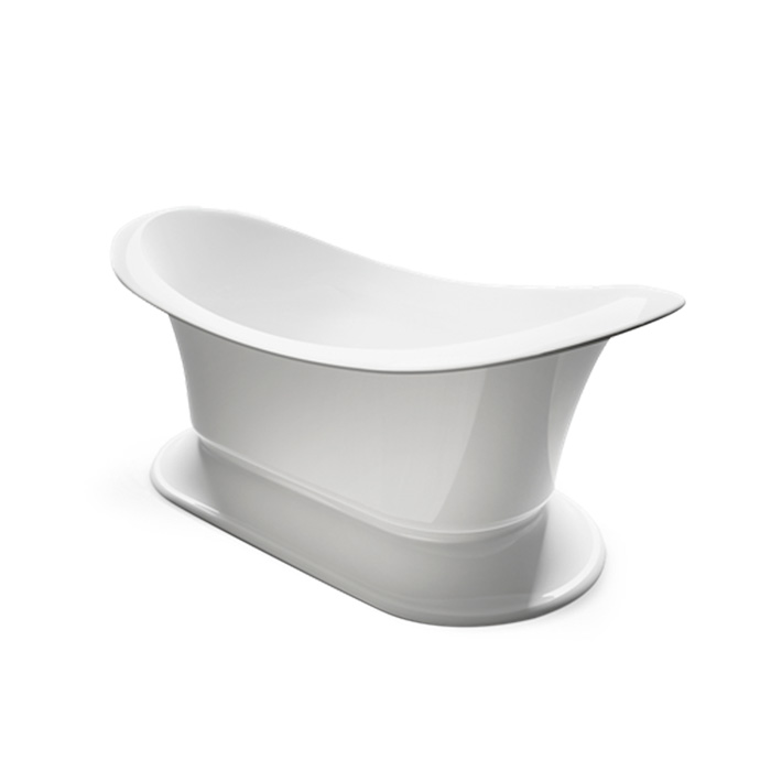 Gruppo Treesse Grand Soleil Ванна 185x85x75см., отдельностоящая, цвет: хром/белый