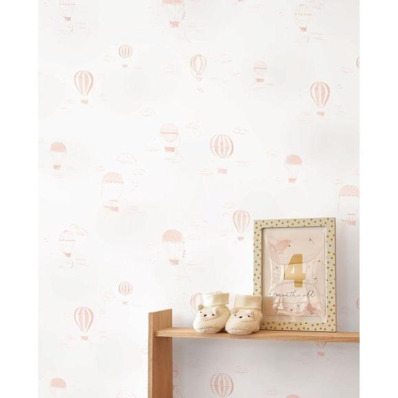 Обои Casadeco 200854334 Balloons In The Clouds Rose blush