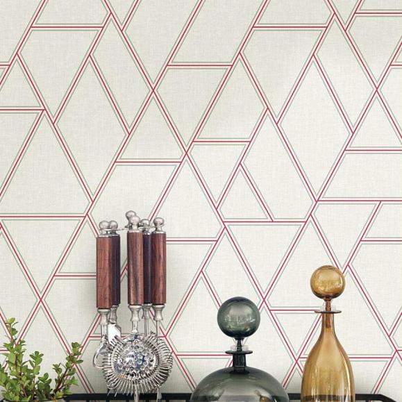 Обои York GR5913 Pathways White/Crimson