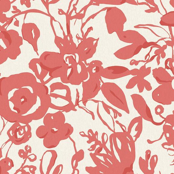 Обои York BL1731 Brushstroke Floral Coral